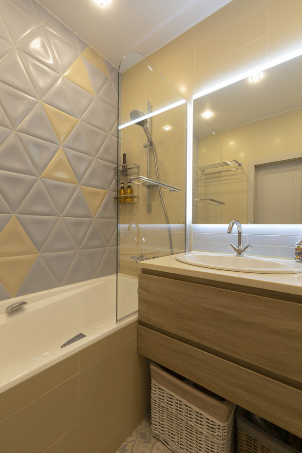 Фотография: Ванная в стиле Современный, Квартира, Проект недели, Москва, 3 комнаты, Более 90 метров, Елена Миронова – фото на INMYROOM