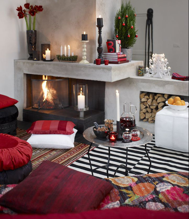 Фотография: Гостиная в стиле Скандинавский, Декор интерьера, Новый Год, новогодний декор, Леруа Мерлен, Leroy Merlin, Наталья Высоцкая, как украсить интерьер к новому году, как украсить гостиную – фото на INMYROOM