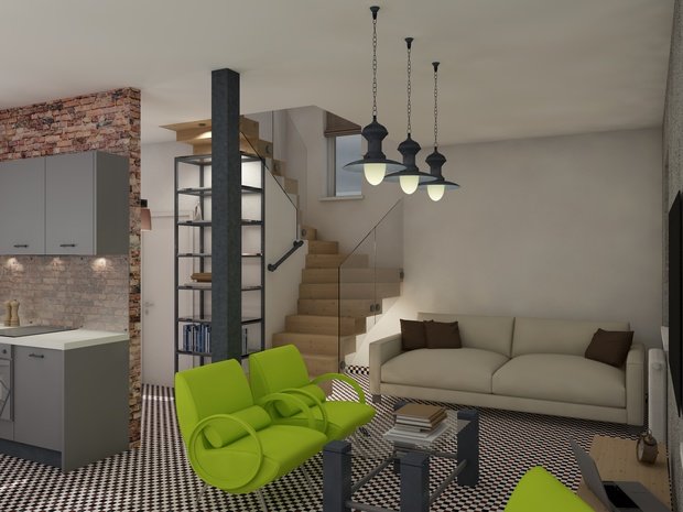 Фотография: Гостиная в стиле Лофт – фото на INMYROOM