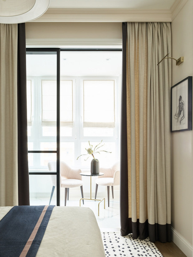 Фотография: Спальня в стиле Классический, Современный, Квартира, Проект недели, Москва, 2 комнаты, 40-60 метров, Елена Маркина – фото на INMYROOM