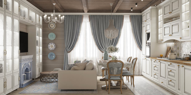 Фото из портфолио Кантри интерьер в центре города – фотографии дизайна интерьеров на INMYROOM