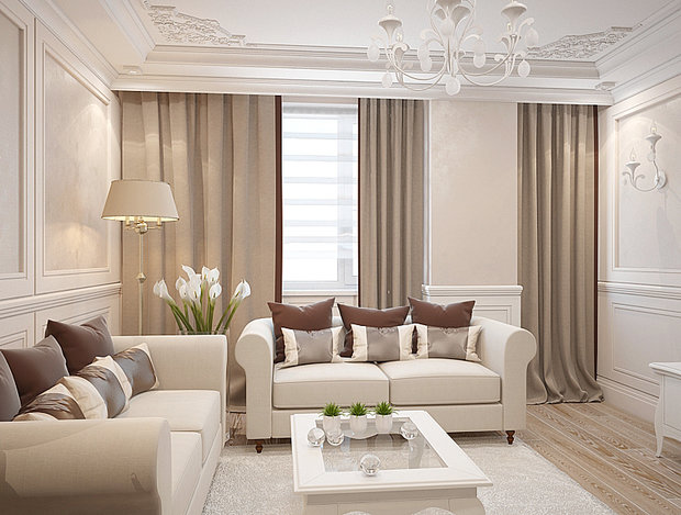 Фото из портфолио Квартира на 20-м этаже – фотографии дизайна интерьеров на INMYROOM