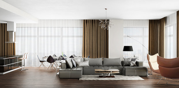 Фото из портфолио Апартаменты в Москва Сити  – фотографии дизайна интерьеров на INMYROOM