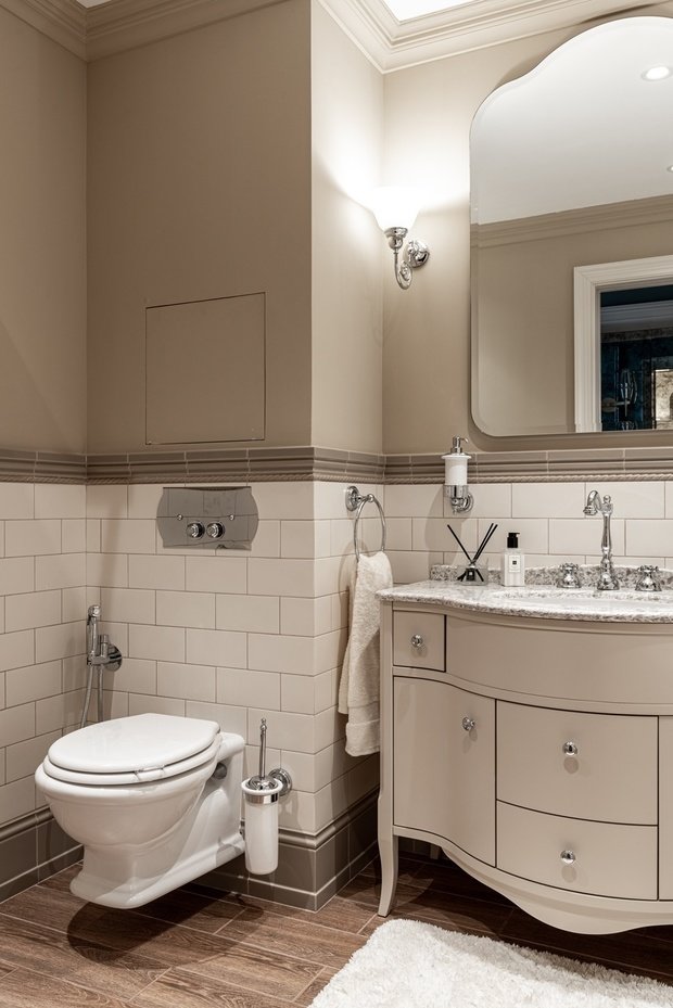 Фотография: Ванная в стиле Классический, Современный, Квартира, Проект недели, Москва, 4 и больше, Более 90 метров, Мария Полянская – фото на INMYROOM