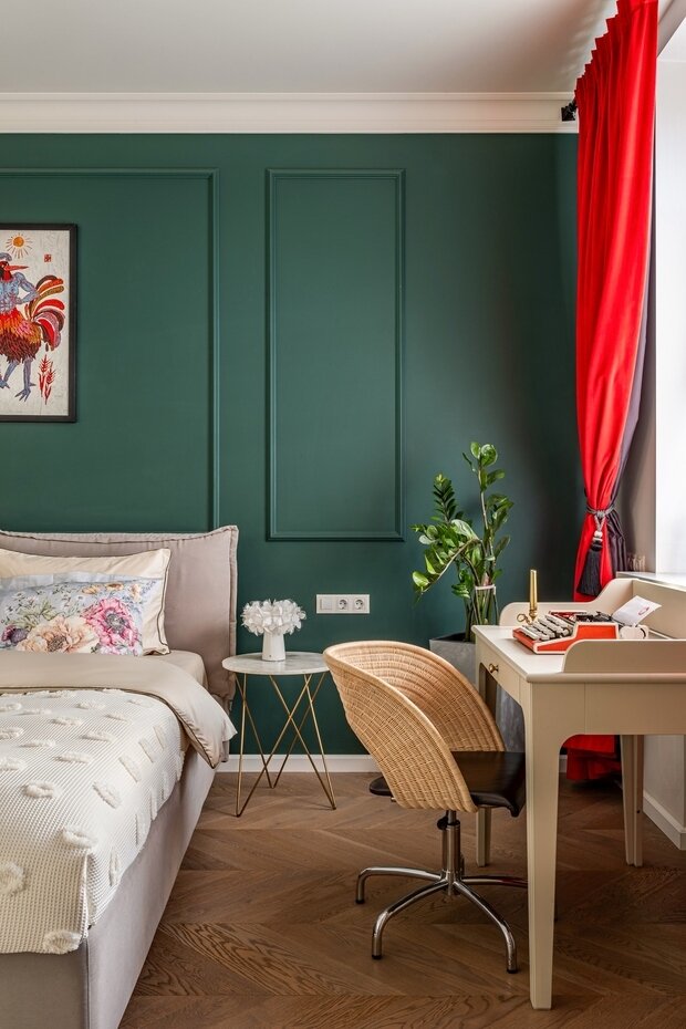 Фотография: Спальня в стиле Современный, Эклектика, Винтажный, Классический, Квартира, Проект дня, Беларусь, Минск, Сталинка, Кирпичный дом, 2 комнаты, 60-90 метров, Анастасия Венедчук – фото на INMYROOM