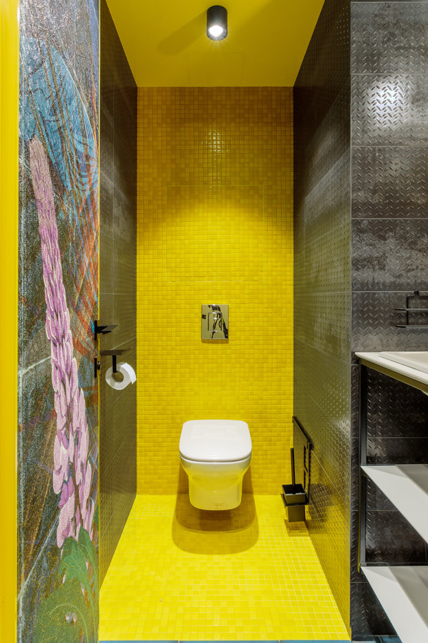 Фотография: Ванная в стиле Современный, Эклектика, Квартира, Проект недели, Москва, 3 комнаты, 60-90 метров, Алена Горская – фото на INMYROOM