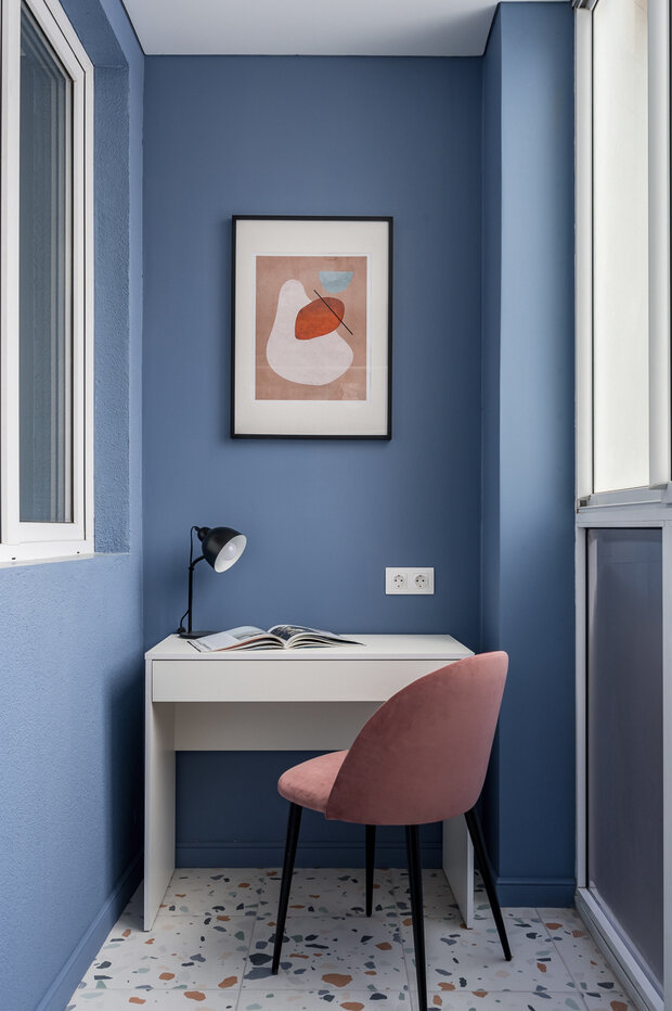 Фотография: Балкон в стиле Современный, Малогабаритная квартира, Квартира, Студия, Проект недели, Монолитный дом, до 40 метров, Котельники, Novikova-Design, Татьяна Новикова – фото на INMYROOM