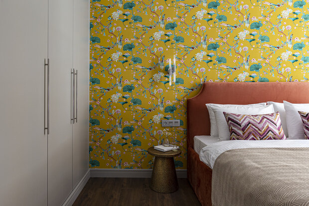 Фотография: Спальня в стиле Классический, Современный, Эклектика, Малогабаритная квартира, Квартира, Проект недели, Санкт-Петербург, Кирпичный дом, 2 комнаты, 40-60 метров, Дарья Ртищева – фото на INMYROOM