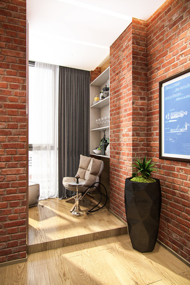 Фото из портфолио Квартира для молодой семьи в стиле лофт – фотографии дизайна интерьеров на INMYROOM
