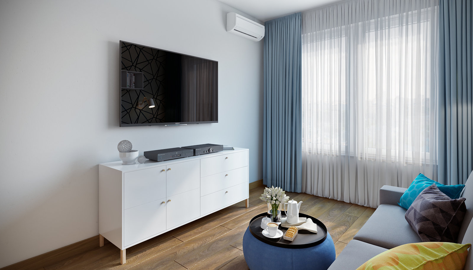 Фотография: Гостиная в стиле Современный, Квартира, Проект недели, Москва, Co:Interior, 3 комнаты, 60-90 метров – фото на INMYROOM Фотография: Гостиная в стиле Современный, Квартира, Проект недели, Москва, Co:Interior, 3 комнаты, 60-90 метров – фото на INMYROOM