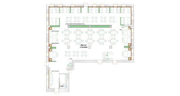 Фото из портфолио СТОЛОВАЯ В САНАТОРИИ ПЛОЩАДЬЮ 400 КВ.М. НА 170 ЧЕЛ – фотографии дизайна интерьеров на INMYROOM