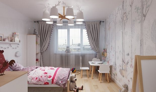 Фото из портфолио Детская в сканди стиле – фотографии дизайна интерьеров на INMYROOM