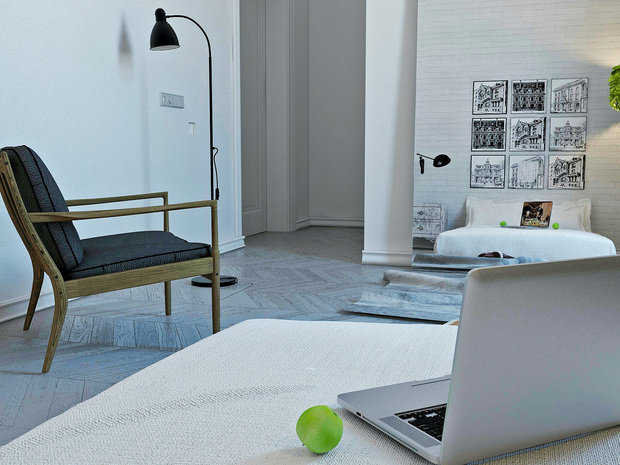 Фото из портфолио Спальня лофт – фотографии дизайна интерьеров на INMYROOM