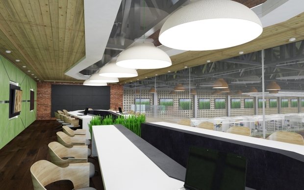 Фото из портфолио Яркая переговорная в Эко стиле – фотографии дизайна интерьеров на INMYROOM