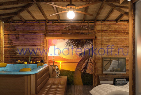 Дизайн проект зоны спа в таунхаусе с бассейном и сауной