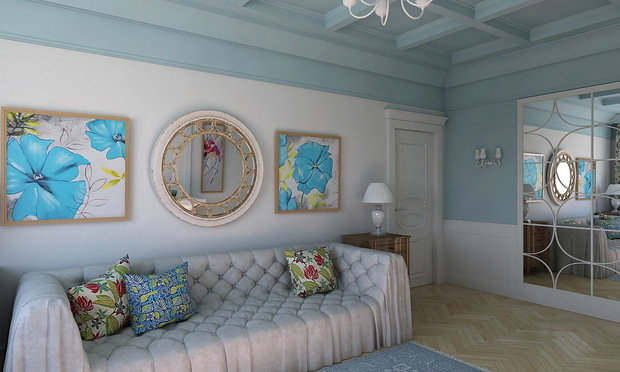 Фото из портфолио Гостиная с кессонным потолком – фотографии дизайна интерьеров на INMYROOM