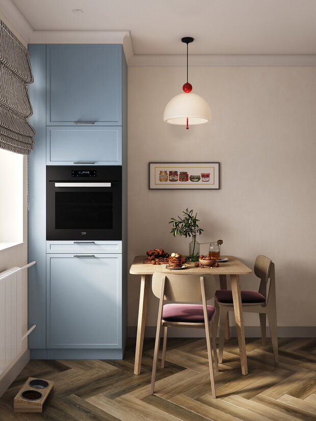 Фотография: Кухня и столовая в стиле Современный, Эклектика, Квартира, Проект дня, Москва, Ирина Собыленская, П-44, Панельный дом, 2 комнаты, 40-60 метров, Винтажный – фото на INMYROOM