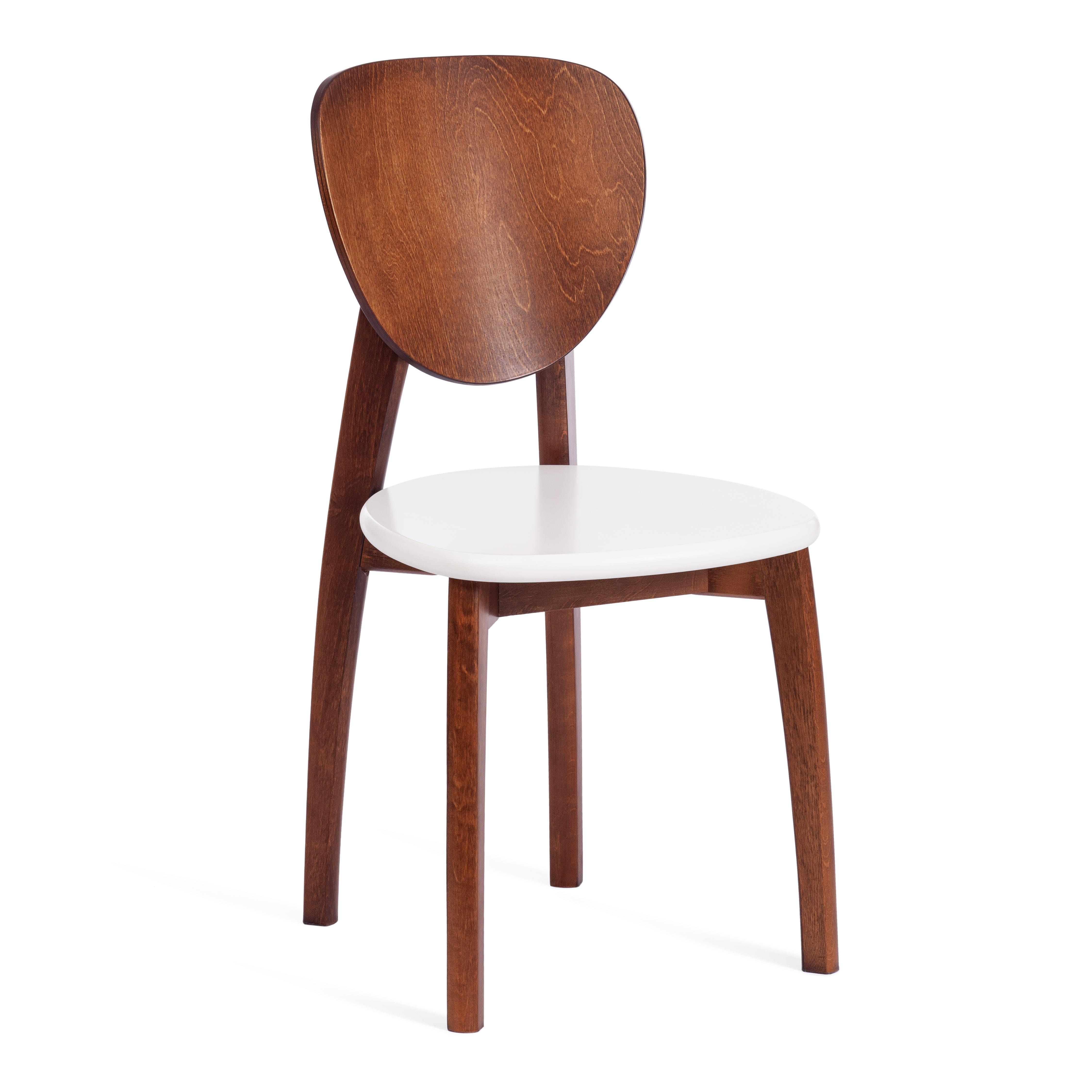 Стул Diamante коричнево-белого цвета