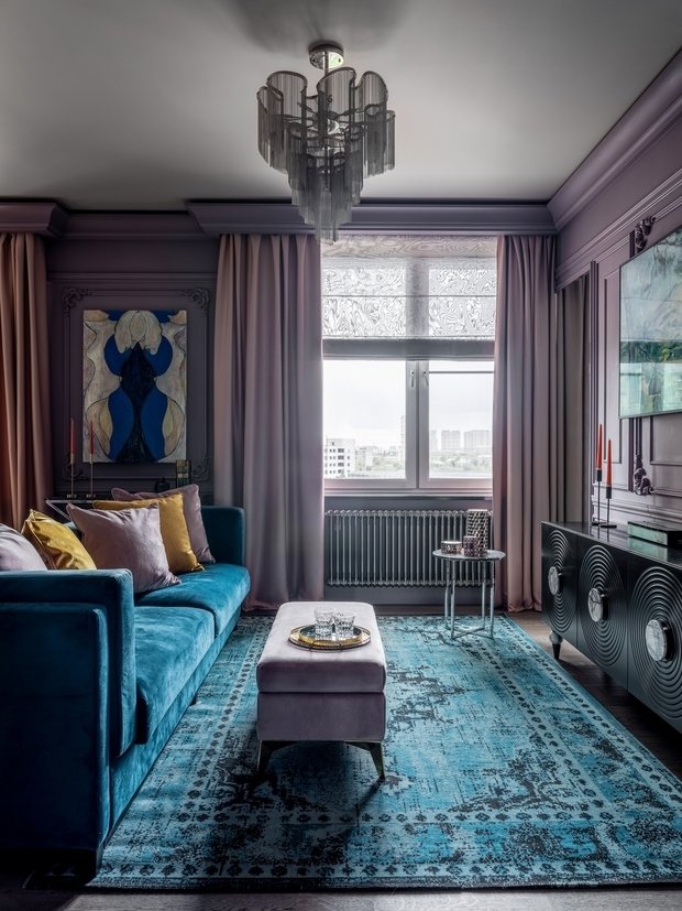 Фотография: Гостиная в стиле Классический, Современный, Эклектика, Квартира, Проект недели, Москва, 4 и больше, Более 90 метров, Серж Махов – фото на INMYROOM