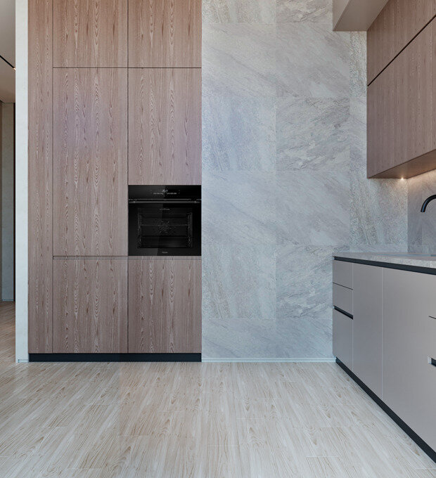 Фотография: Кухня и столовая в стиле Современный, Минимализм, Квартира, Проект недели, 3 комнаты, 60-90 метров, Вера Шеверденок – фото на INMYROOM