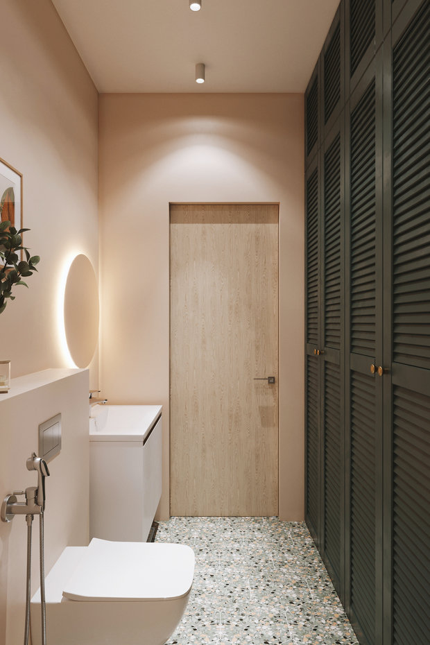 Фотография: Ванная в стиле Современный, Восточный, Эклектика, Квартира, Проект недели, Москва, Эко, 3 комнаты, 60-90 метров, Дарья Фидоренко – фото на INMYROOM