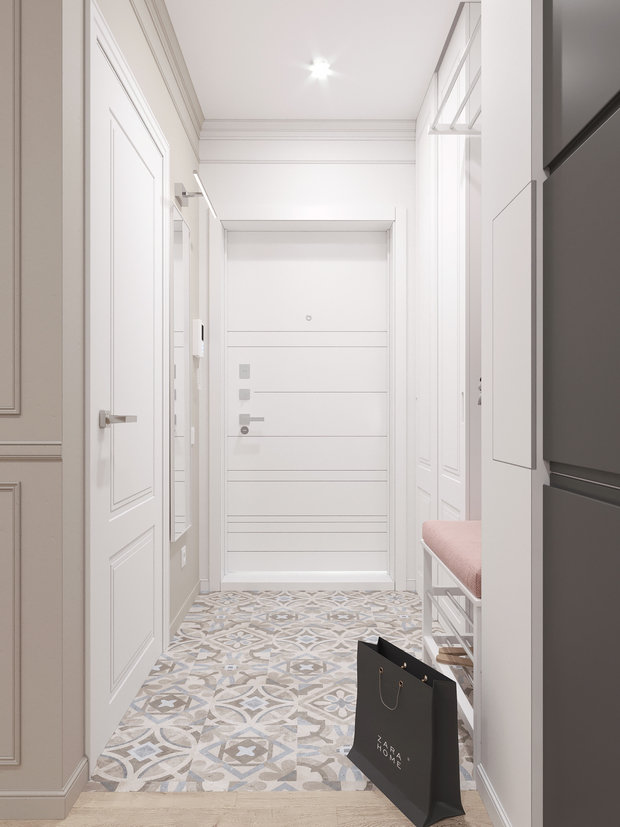 Фотография: Прихожая в стиле Скандинавский, Современный, Квартира, Проект недели, Ленинградская область, Панельный дом, 3 комнаты, 40-60 метров – фото на INMYROOM