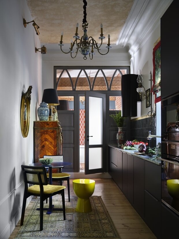 Фотография: Кухня и столовая в стиле Восточный, Эклектика, Винтажный, Квартира, Проект дня, Ростов-на-Дону, Кирпичный дом, 3 комнаты, Более 90 метров, Эксклюзивные проекты, M.A.D Interiors, Светлана Андреева-Щепетева – фото на INMYROOM