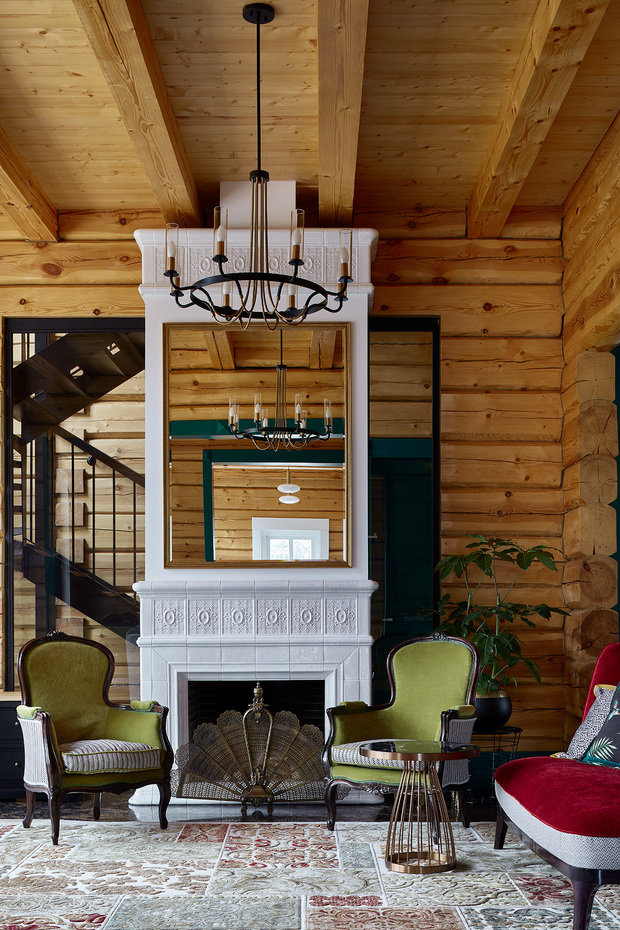 Фотография: Гостиная в стиле Прованс и Кантри, Классический, Дом, Проект недели, Дача, Дом и дача, 4 и больше, Более 90 метров, Наташа Федосеева, Звенигород – фото на INMYROOM