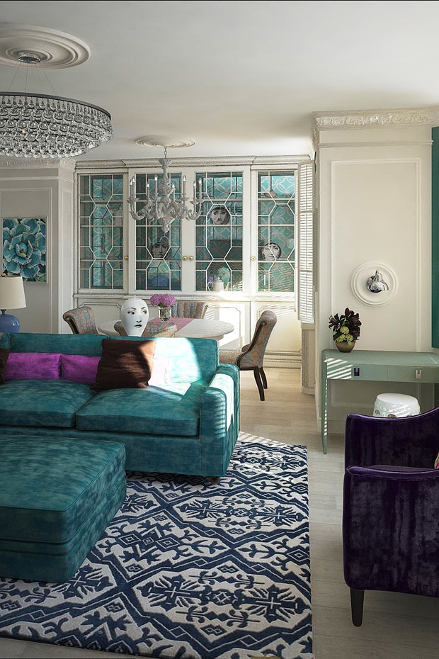 Фото из портфолио Эклектика в бирюзовых тонах – фотографии дизайна интерьеров на INMYROOM