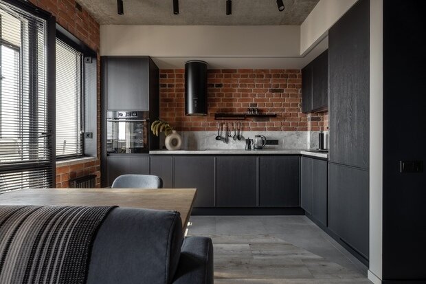 Фотография: Кухня и столовая в стиле Лофт, Современный, Минимализм, Квартира, Студия, Проект недели, Самара, 40-60 метров, ART METR – фото на INMYROOM