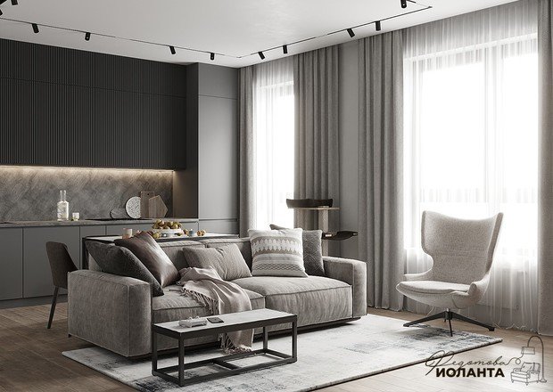 Фото из портфолио ЖК Силигер проект гостиной – фотографии дизайна интерьеров на INMYROOM