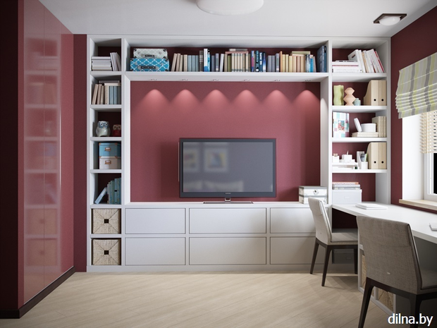 Фото из портфолио МАРСАЛА ДАБЛ - кабинет 17 м2 – фотографии дизайна интерьеров на InMyRoom.ru