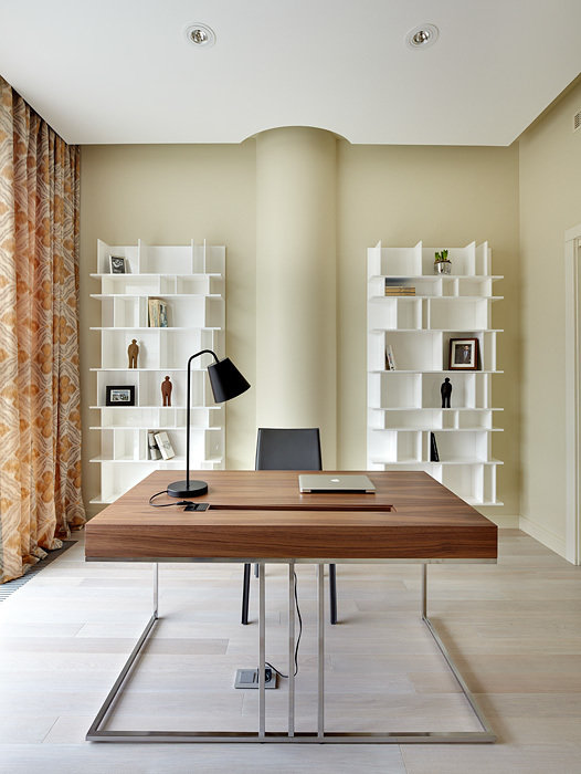 Фотография: Кабинет в стиле Минимализм, Современный, Квартира, Москва, Инна Теджоева, Зина Броян, Berphin Interiors, новостройка, Монолитный дом, 3 комнаты, Более 90 метров, #эксклюзивныепроекты – фото на INMYROOM