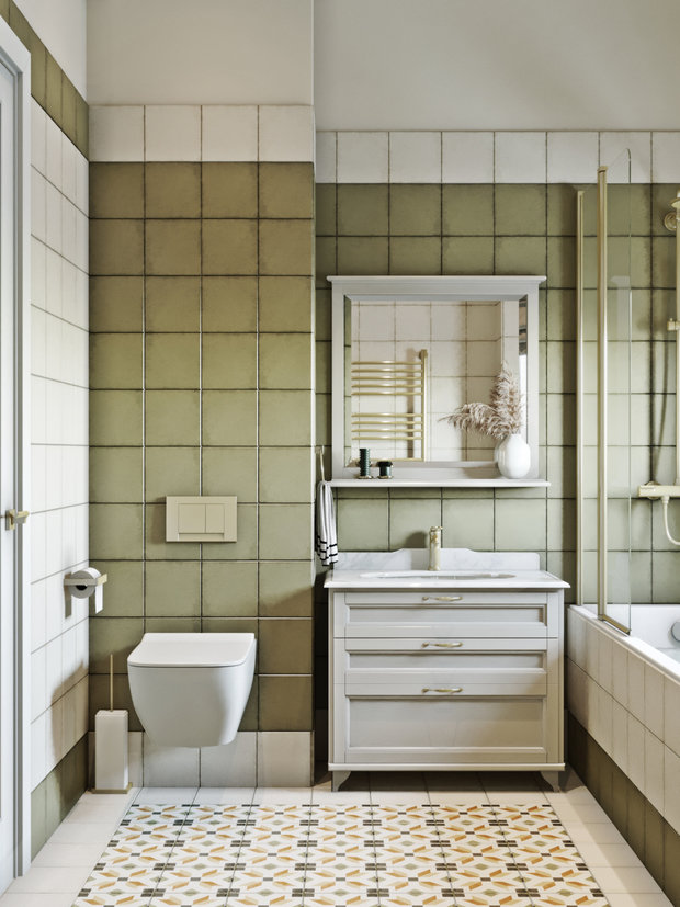 Фотография: Ванная в стиле Классический, Современный, Проект недели, Московская область, Таунхаус, 4 и больше, Более 90 метров, Маргарита Зенова, Мария Ничипоренко – фото на INMYROOM