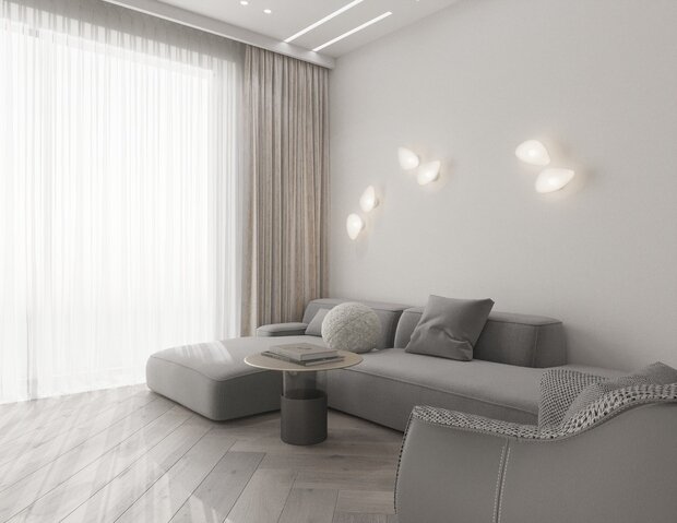 Фото из портфолио Дизайн интерьера квартиры в белом минимализме – фотографии дизайна интерьеров на INMYROOM