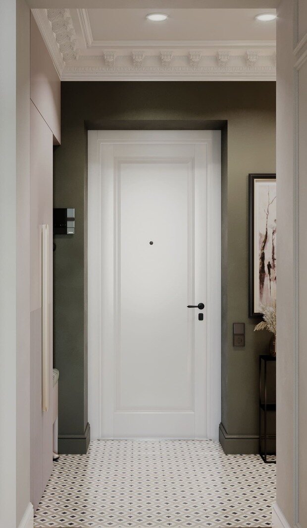 Фотография: Прихожая в стиле Классический, Современный, Минимализм, Квартира, Проект недели, Санкт-Петербург, Кирпичный дом, 4 и больше, 60-90 метров, Студия дизайна Максимаджи – фото на INMYROOM