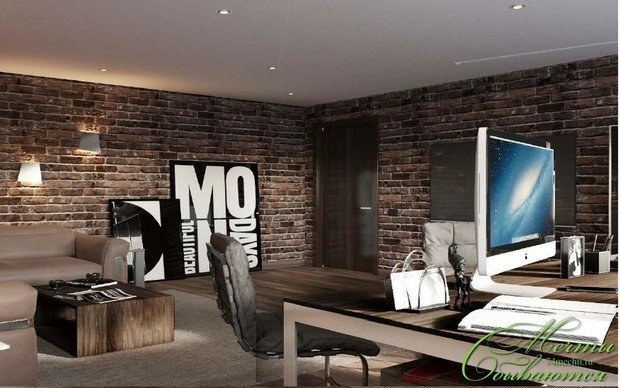 Фото из портфолио Интерьер кабинета в стиле лофт – фотографии дизайна интерьеров на INMYROOM