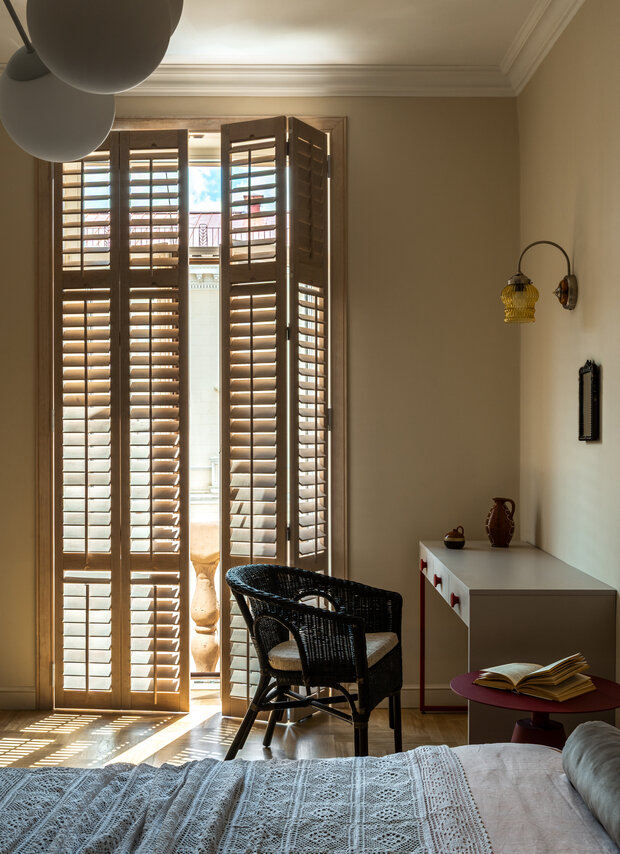 Фотография: Спальня в стиле Эклектика, Квартира, Проект дня, Минск, Сталинка, 2 комнаты, 60-90 метров, Елена Ерашевич, современный с элементами эклектики, винтажный/классический – фото на INMYROOM