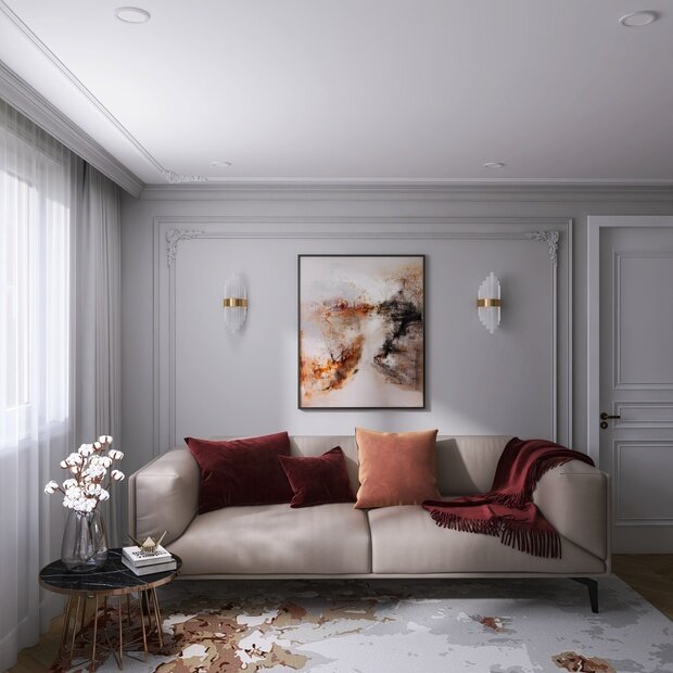 Фото из портфолио Гостиная-столовая неоклассика – фотографии дизайна интерьеров на INMYROOM