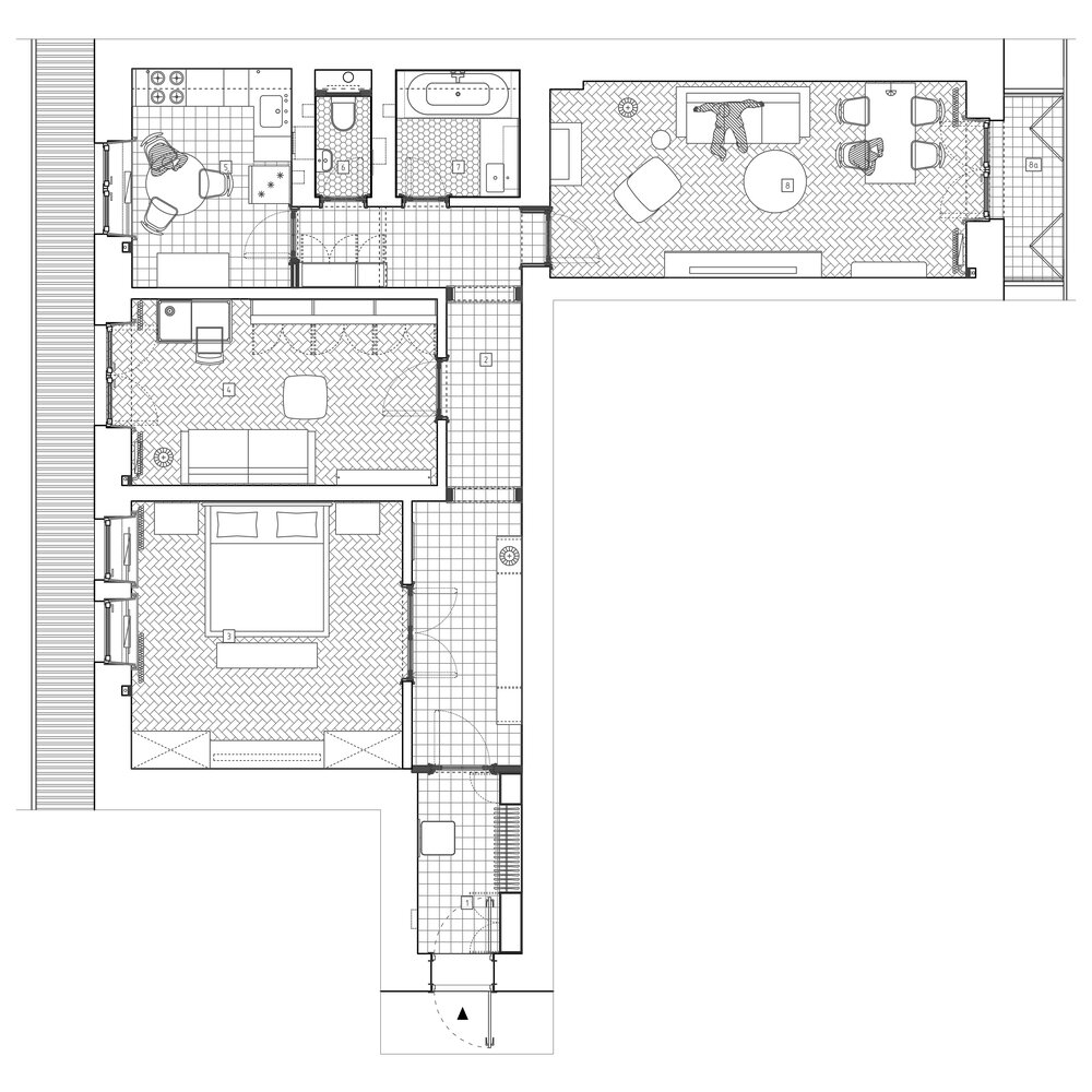Фотография: Планировки в стиле , Квартира, Проект дня, Москва, Сталинка, Кирпичный дом, 3 комнаты, Более 90 метров, Винтажный, Porublev Design, Семен Порублев – фото на INMYROOM