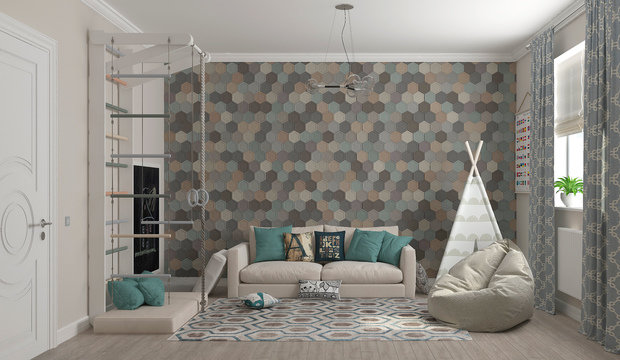 Фото из портфолио Игровая комната "Countries" – фотографии дизайна интерьеров на INMYROOM