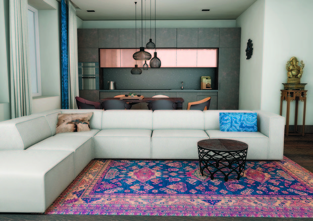 Фото из портфолио Квартира с этническими мотивами – фотографии дизайна интерьеров на INMYROOM