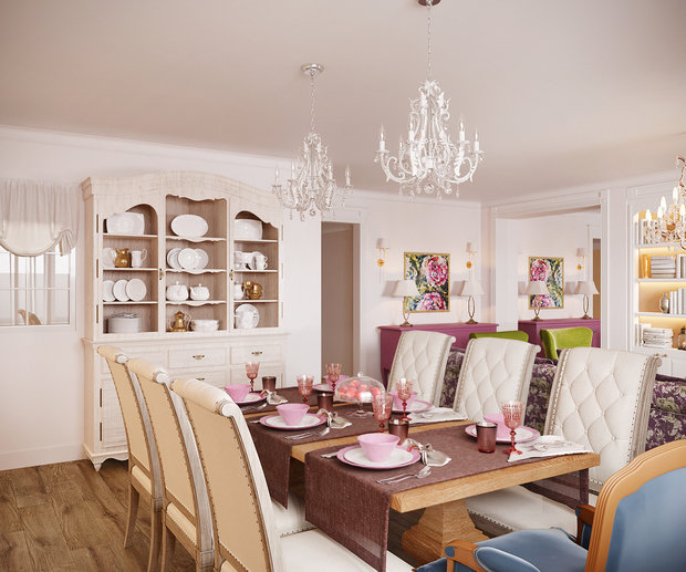 Фото из портфолио Гостиная в стиле Прованс в проекте " Весенний сад"  – фотографии дизайна интерьеров на INMYROOM