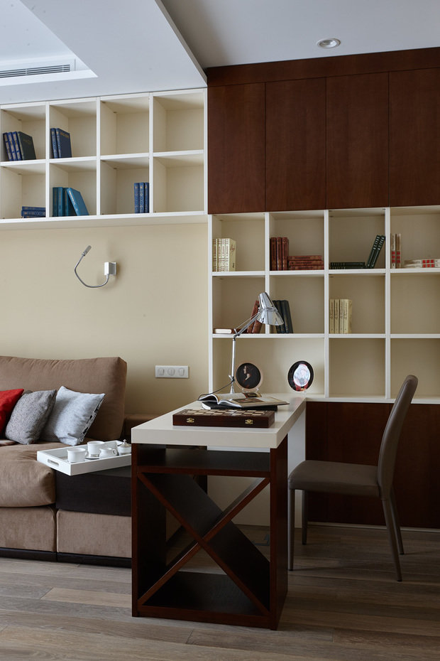 Фотография: Кабинет в стиле Современный, Дом, Проект недели, Дом и дача, Никита Морозов, KM Studio, Московская область, Таунхаус – фото на INMYROOM