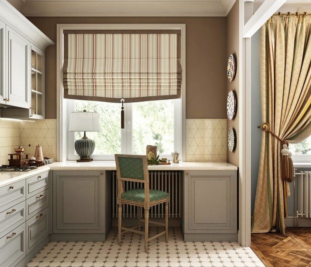 Фотография: Кухня и столовая в стиле Классический, Эклектика, Квартира, Проект недели, Москва, Сталинка, 3 комнаты, 60-90 метров, Татьяна Красикова – фото на INMYROOM