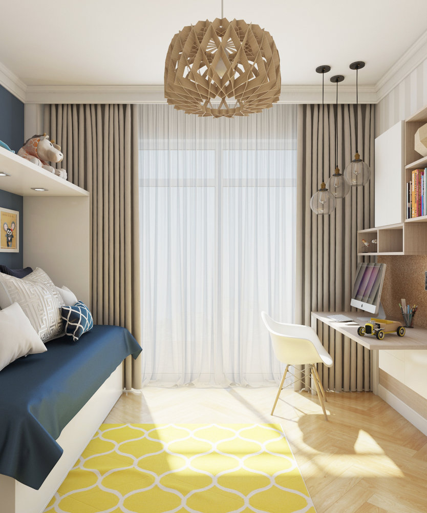 Фотография: Детская в стиле Современный, Квартира, Проект недели, Сочи, Евгения Матвеенко, FlatsDesign, Монолитный дом, 3 комнаты, Более 90 метров – фото на INMYROOM