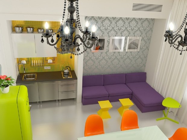 Фото из портфолио Лофт-апартаменты в "Парке мира" - 33 м2 – фотографии дизайна интерьеров на INMYROOM