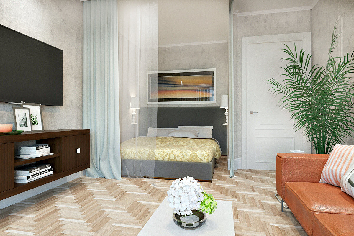 Фотография: Гостиная в стиле Современный, Квартира, Проект недели, Краснодар, Екатерина Кондратюк, Монолитный дом, 1 комната, 40-60 метров – фото на INMYROOM Фотография: Гостиная в стиле Современный, Квартира, Проект недели, Краснодар, Екатерина Кондратюк, Монолитный дом, 1 комната, 40-60 метров – фото на INMYROOM