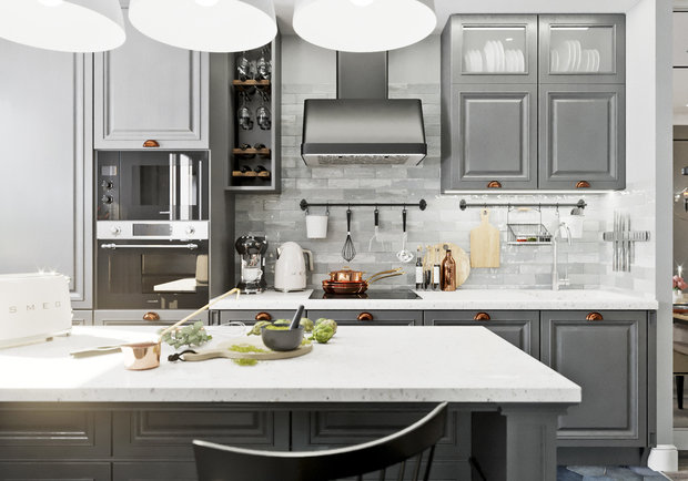 Фотография: Кухня и столовая в стиле Эклектика, Гид, студия Mango, Алена Тимонина, Андрей Тимонин, Светлана Удзилаури, Виктория Лазарева, Студия 20:18 – фото на INMYROOM