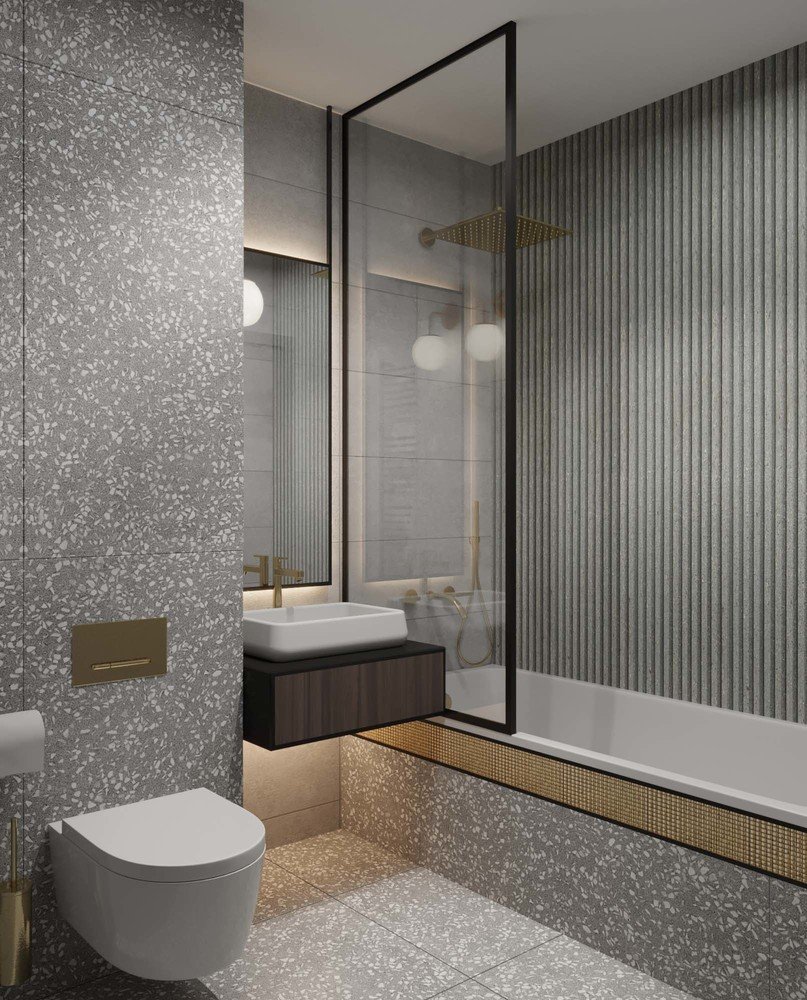 Фотография: Ванная в стиле Лофт, Кухня и столовая, Прихожая, Гостиная, Квартира, Проект недели, Серый, 1 комната, 40-60 метров, ПРЕМИЯ INMYROOM – фото на INMYROOM Фотография: Ванная в стиле Лофт, Кухня и столовая, Прихожая, Гостиная, Квартира, Проект недели, Серый, 1 комната, 40-60 метров, ПРЕМИЯ INMYROOM – фото на INMYROOM